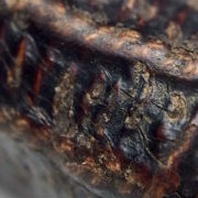 Close Up of Muan Sarn Lacquer and Cord of Takrut Hnang Suea Luang Por Glan00004